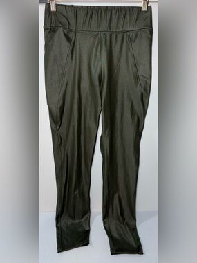 Women's Olive Green High-Rise Performance Leggings